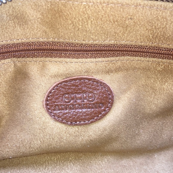 The Otto Angelino Genuine Leather Makeup/ Toiletries bag NWOT Light Brown - Picture 6 of 6